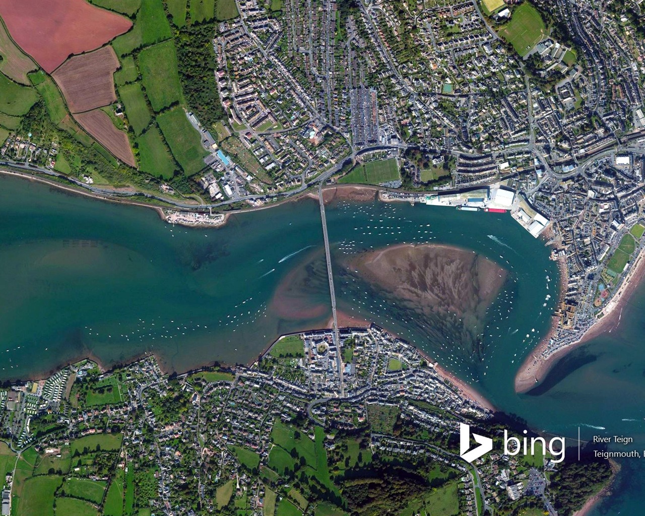 Microsoft Bing HD Wallpapers: Luftaufnahme von Europa #15 - 1280x1024