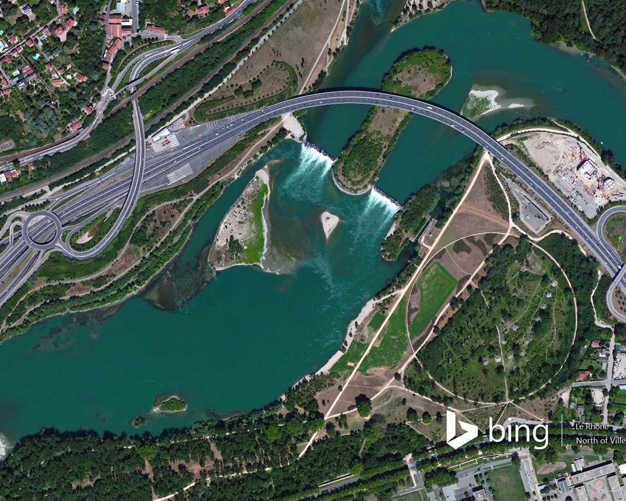 Microsoft Bing HD обои: Вид с воздуха на Европе #19 - 1280x1024