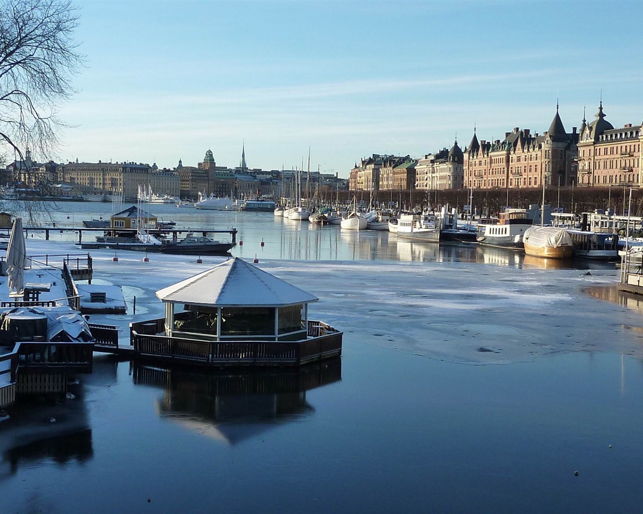 Stockholm, Švédsko, město krajina tapety #2 - 1280x1024