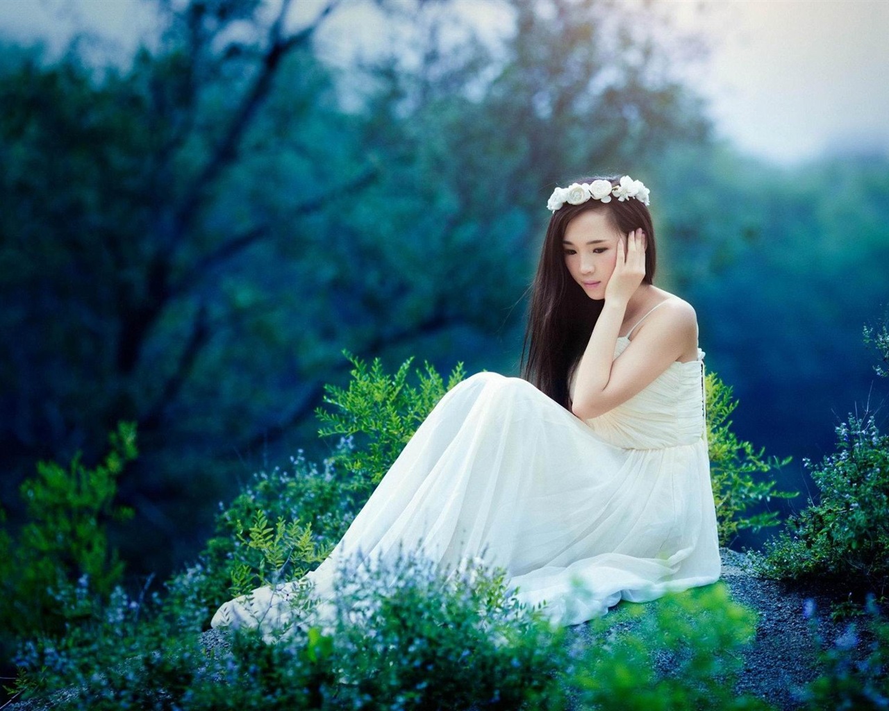 순수하고 사랑스러운 아시아 여자의 HD 배경 화면 #10 - 1280x1024