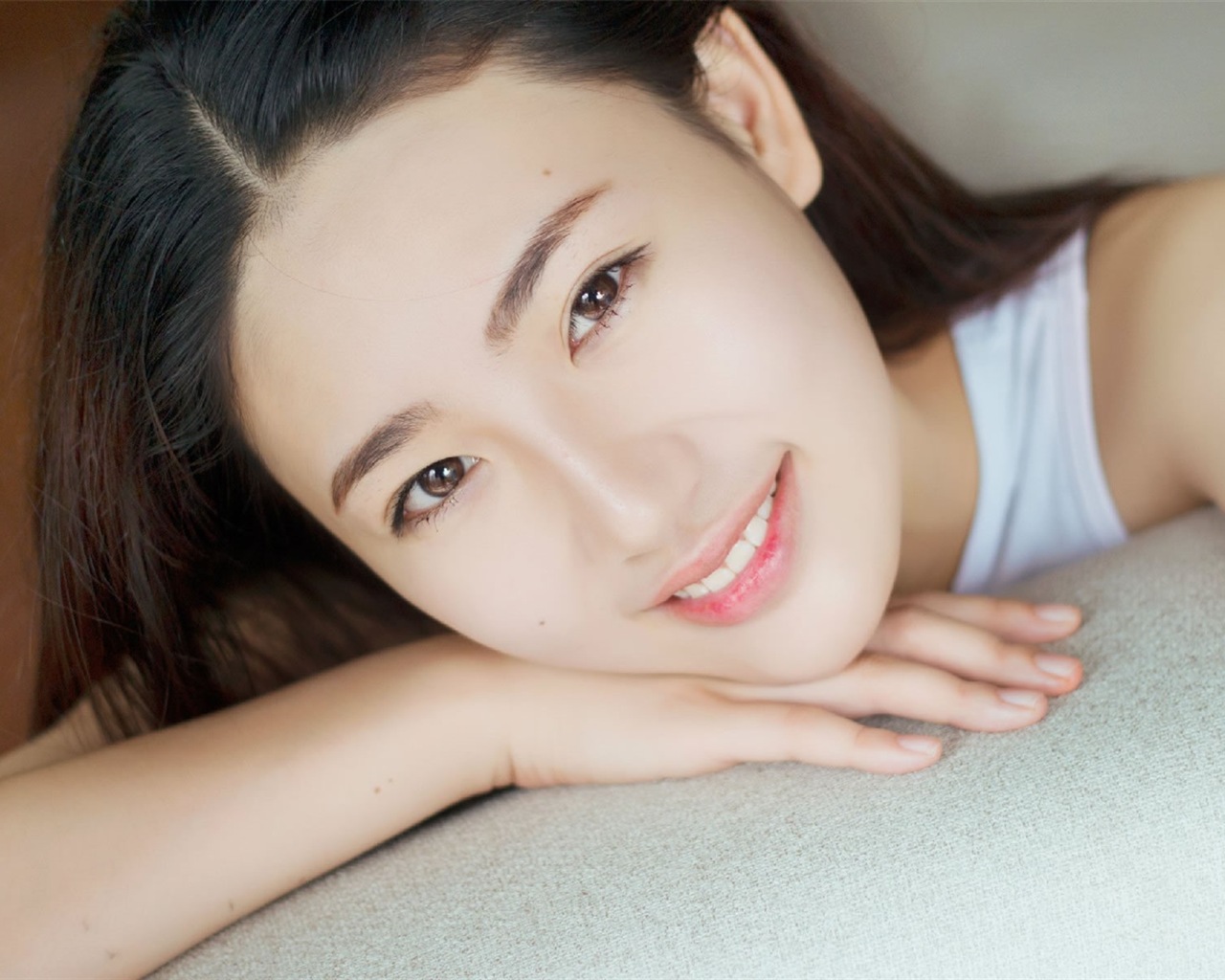 순수하고 사랑스러운 아시아 여자의 HD 배경 화면 #15 - 1280x1024