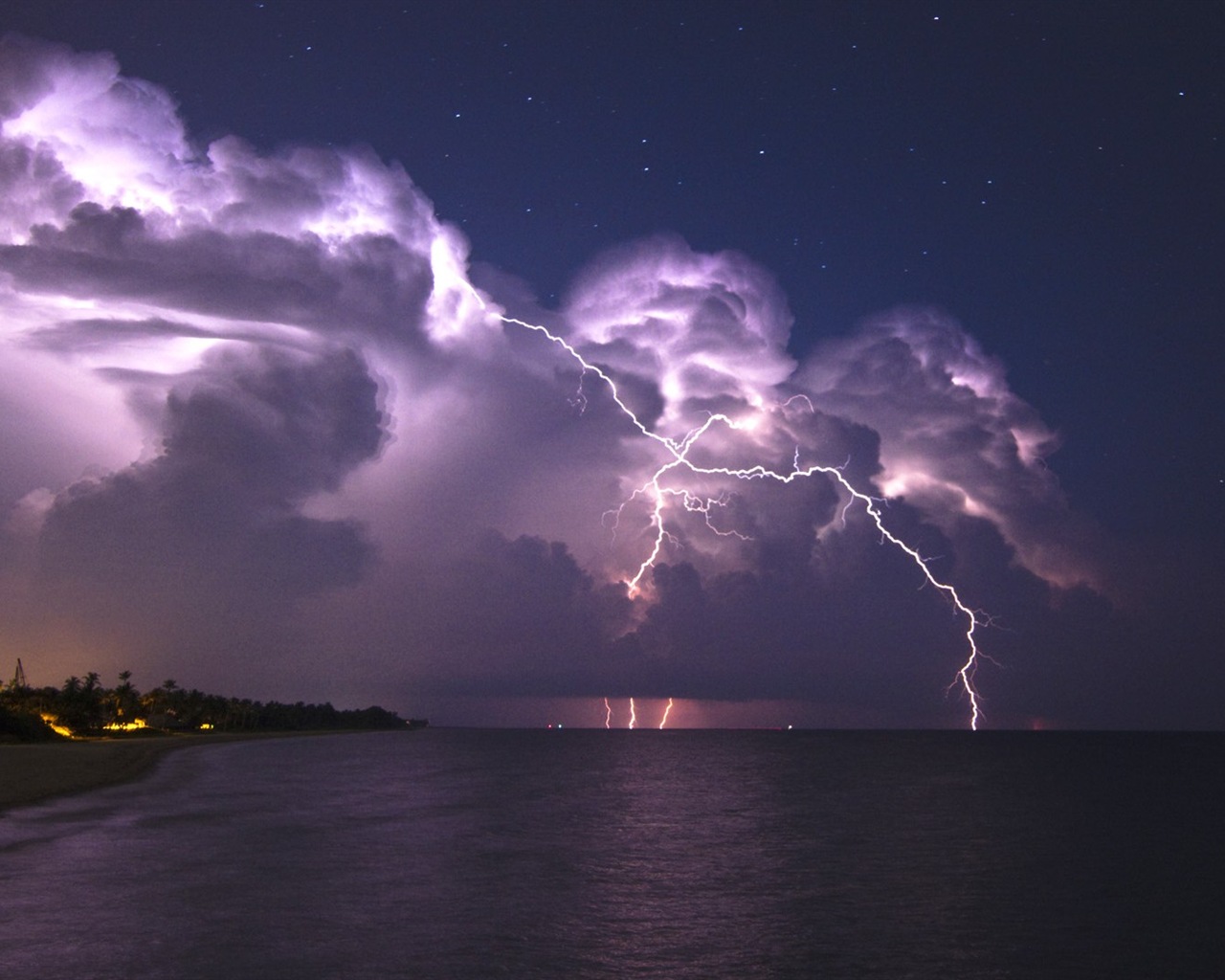 Lightning thunder HD wallpapers #11 - 1280x1024