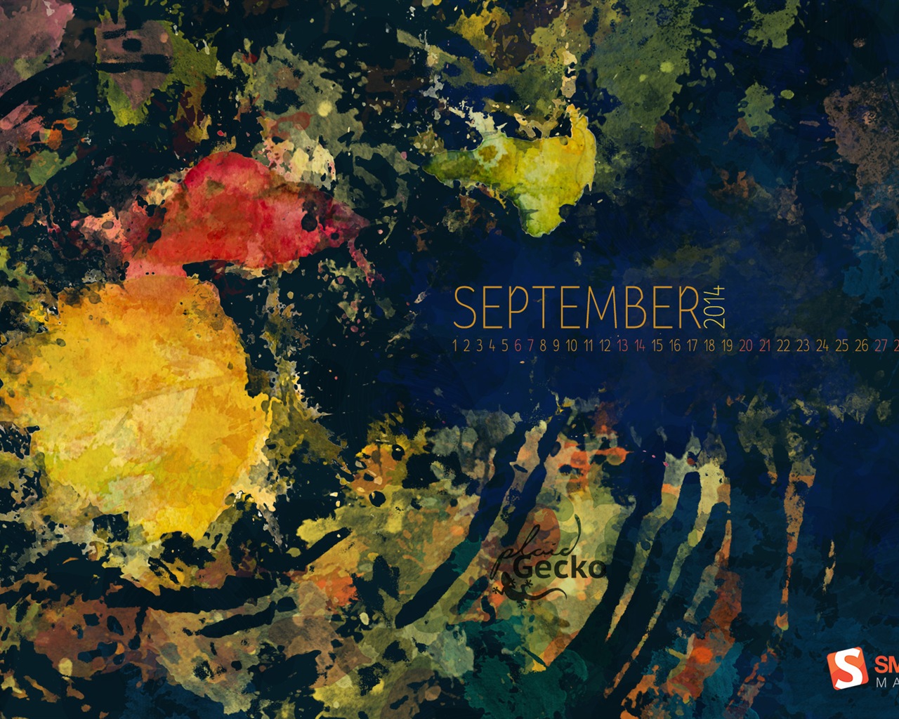 2014年9月カレンダー壁紙（2） #1 - 1280x1024