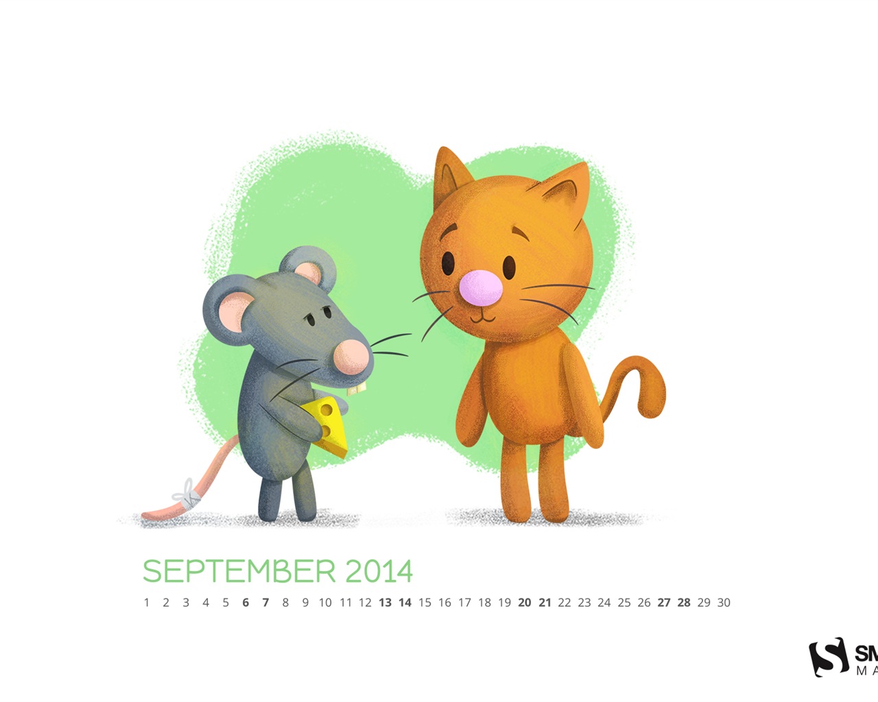 September 2014 Kalender Tapete (2) #20 - 1280x1024