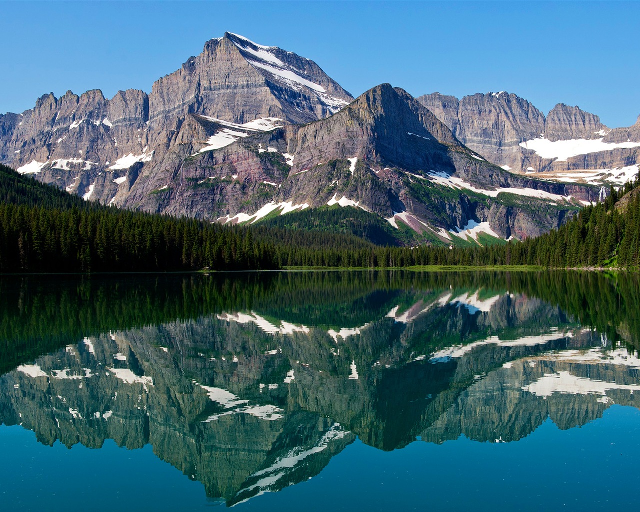 Спокойное озеро с отражением воды, 8 HD обои для Windows #8 - 1280x1024