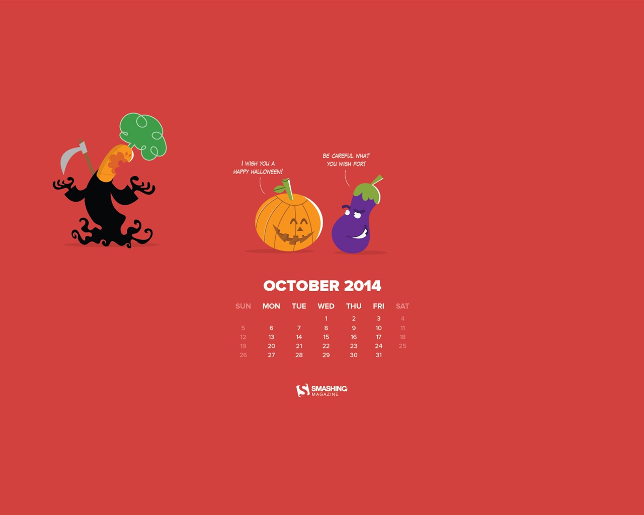 October 2014 Calendar wallpaper (2) #4 - 1280x1024