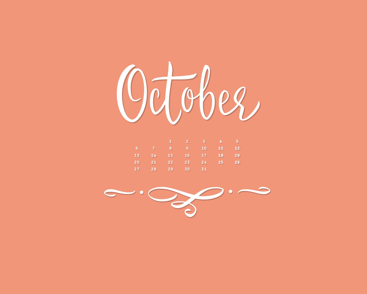 2014년 10월 캘린더 벽지 (2) #11 - 1280x1024