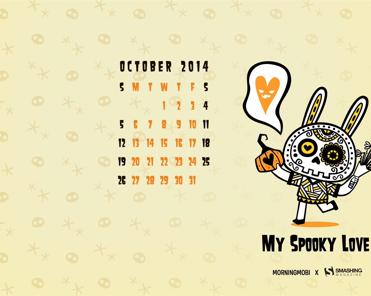October 2014 Calendar wallpaper (2) #13 - 1280x1024