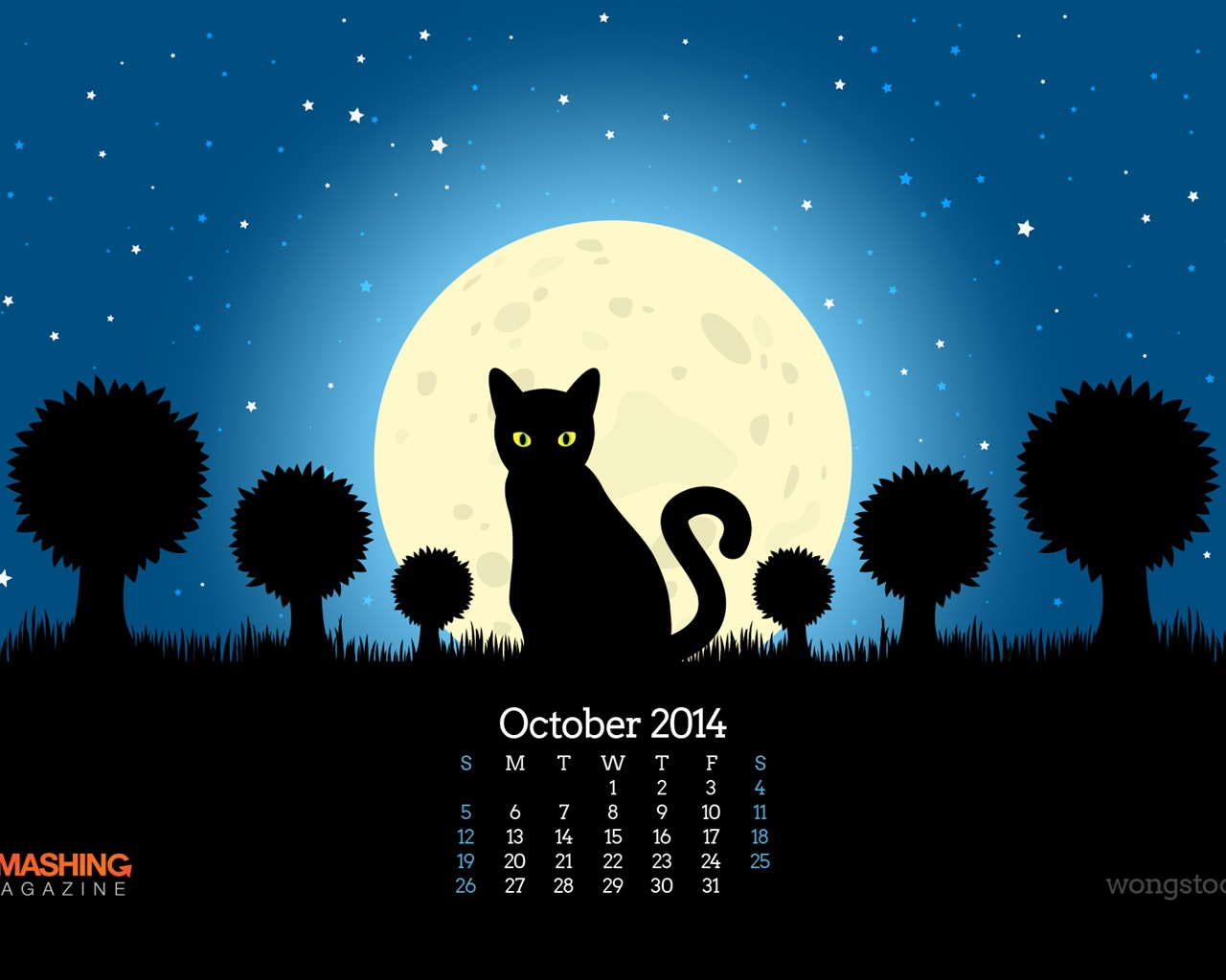 October 2014 Calendar wallpaper (2) #14 - 1280x1024