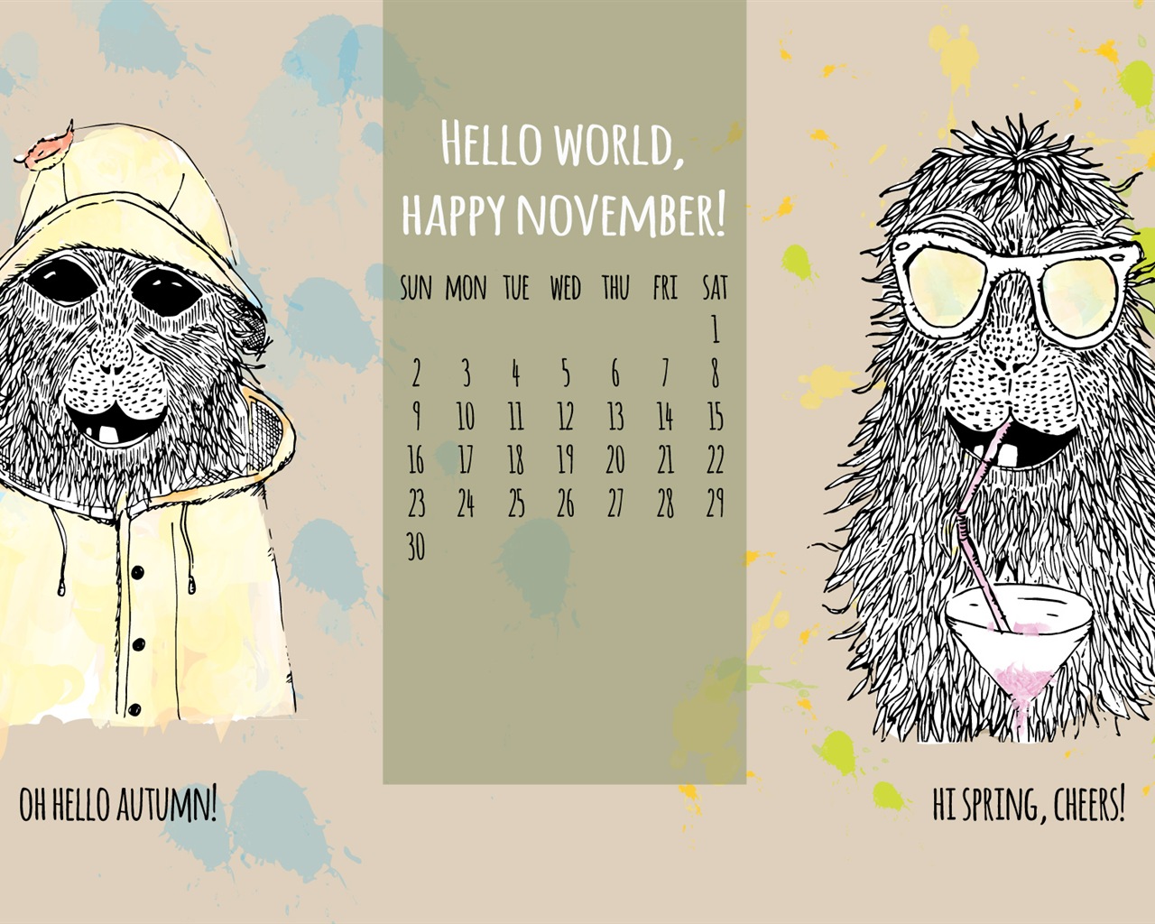 Ноябрь 2014 Календарь обои (2) #9 - 1280x1024