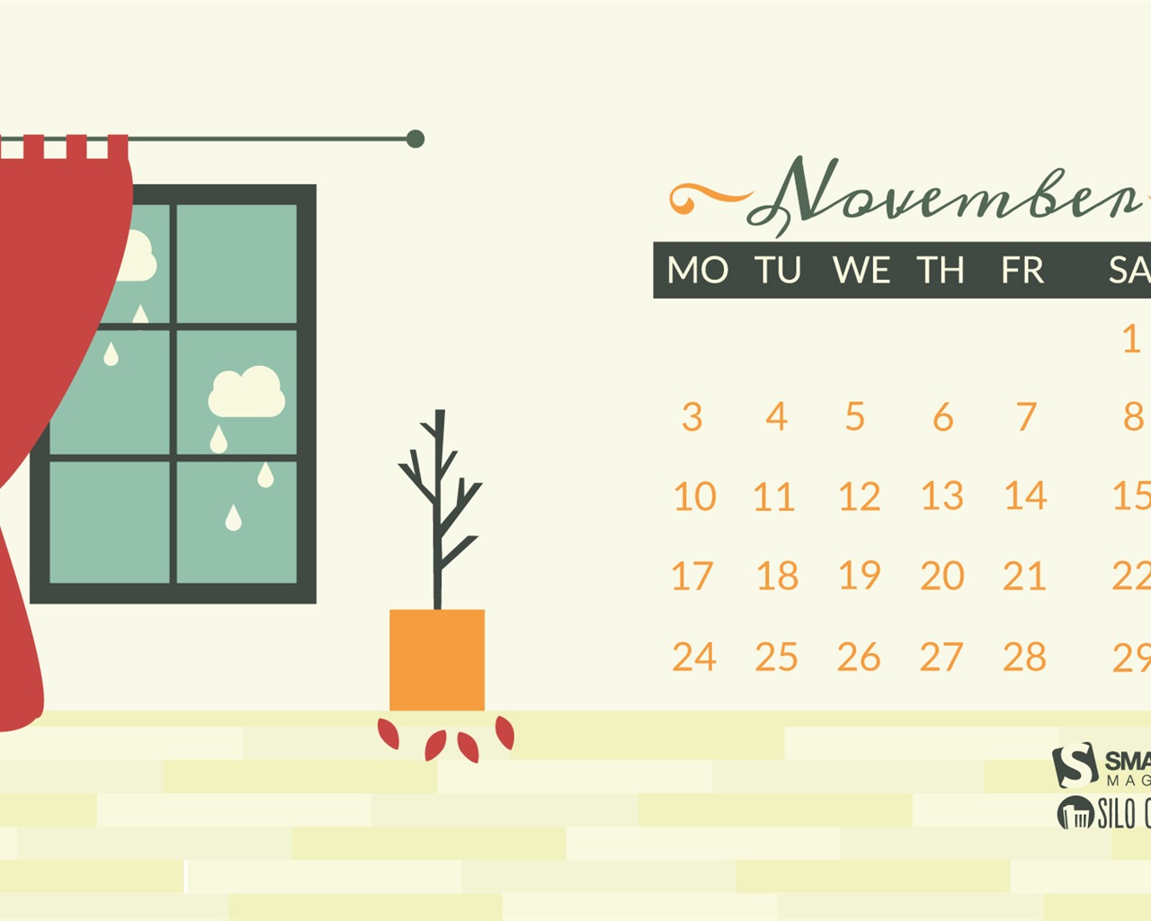Ноябрь 2014 Календарь обои (2) #10 - 1280x1024