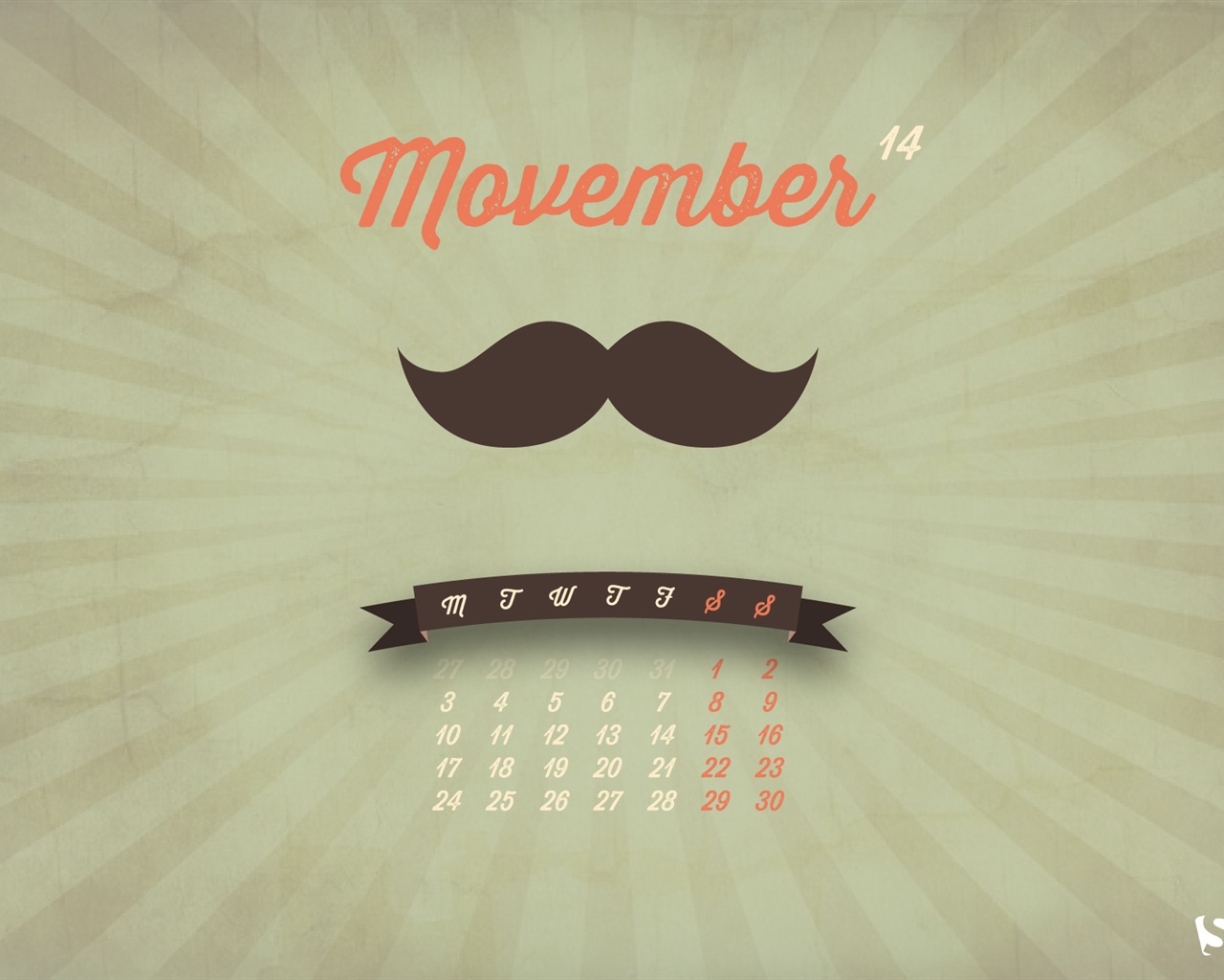 Ноябрь 2014 Календарь обои (2) #12 - 1280x1024