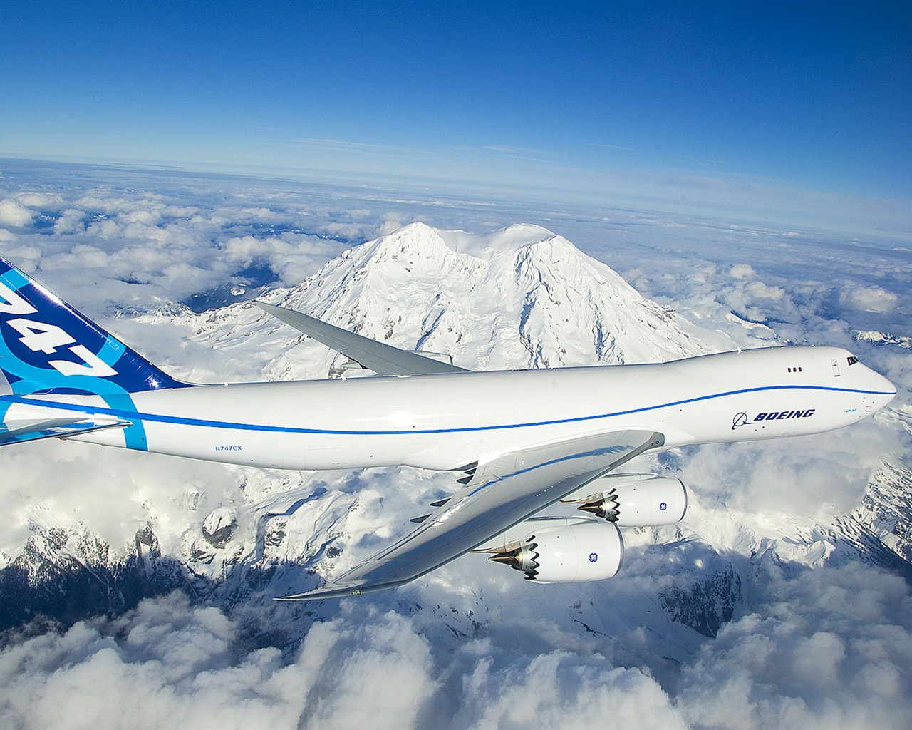 Boeing 747 dopravní letadlo HD tapety na plochu #5 - 1280x1024