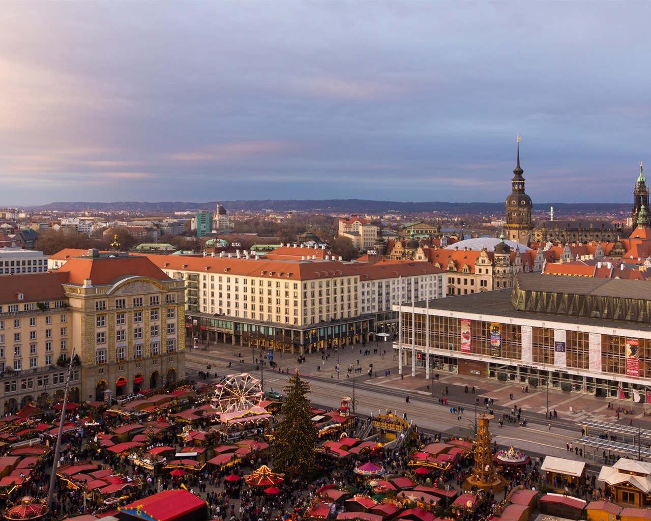 Německo Drážďany město krajina HD tapety na plochu #11 - 1280x1024