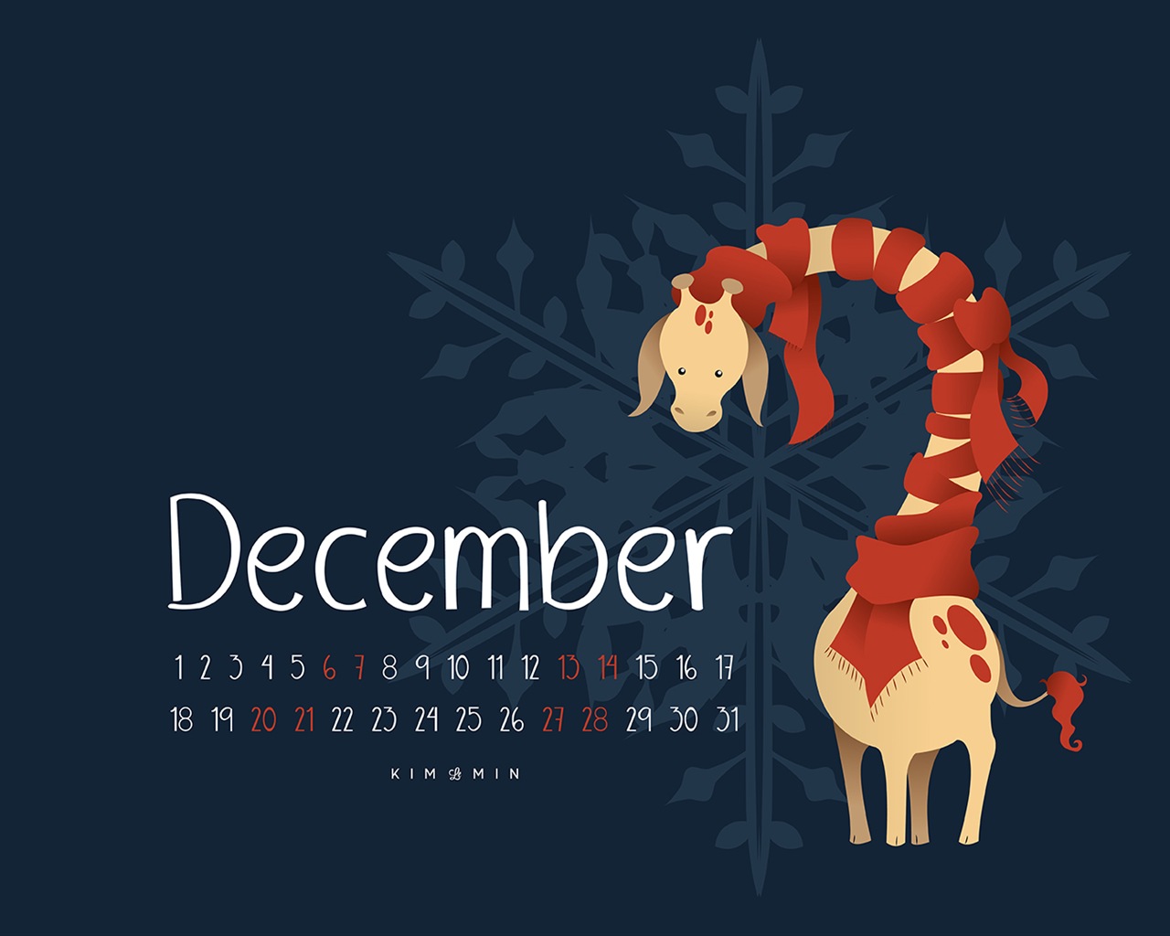 Декабрь 2014 Календарь обои (2) #3 - 1280x1024