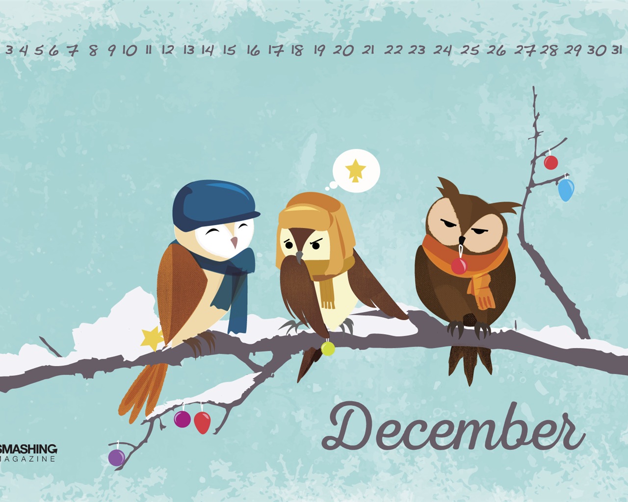 2014年12月カレンダー壁紙（2） #16 - 1280x1024