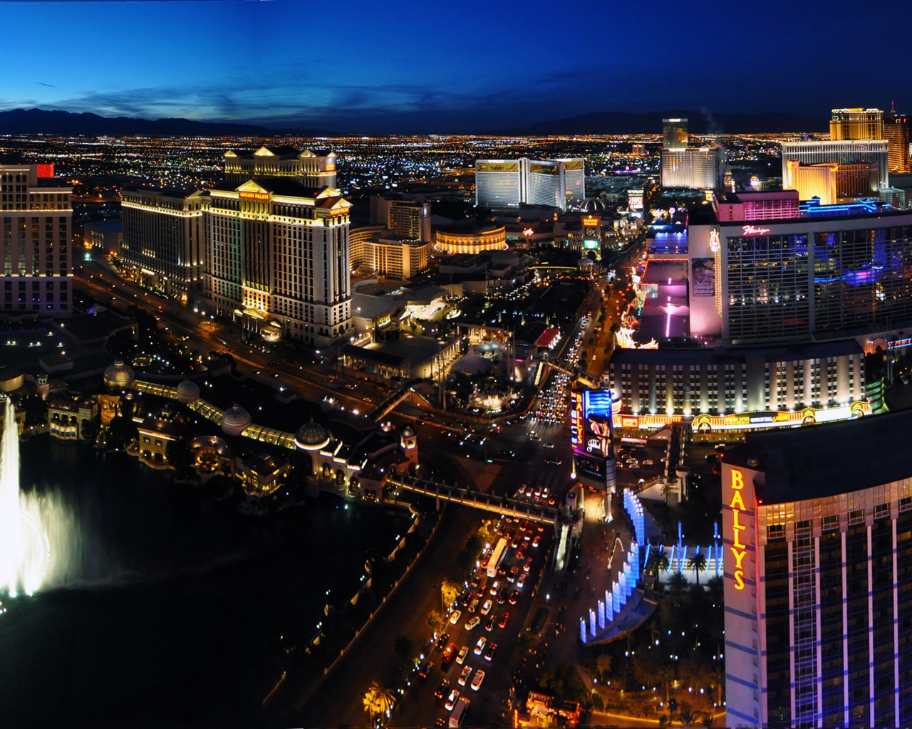 Hermosa noche en fondos de pantalla de alta definición de Las Vegas #7 - 1280x1024