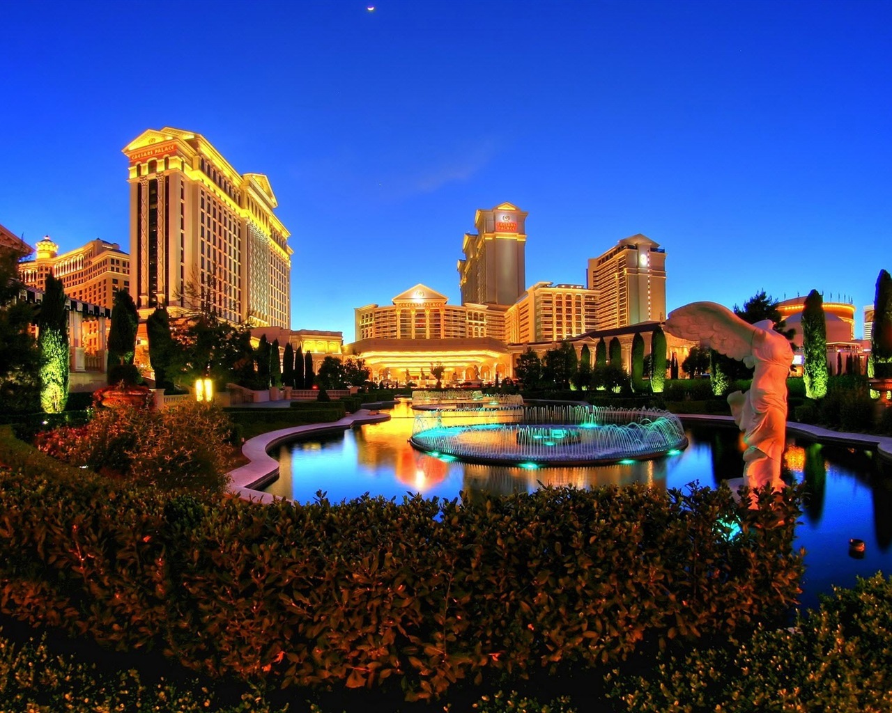Hermosa noche en fondos de pantalla de alta definición de Las Vegas #9 - 1280x1024