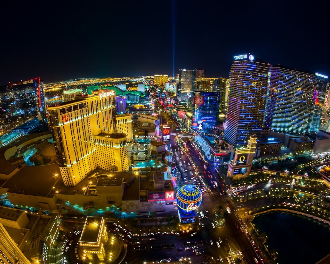 Belle nuit à Las Vegas fonds d'écran HD #13 - 1280x1024