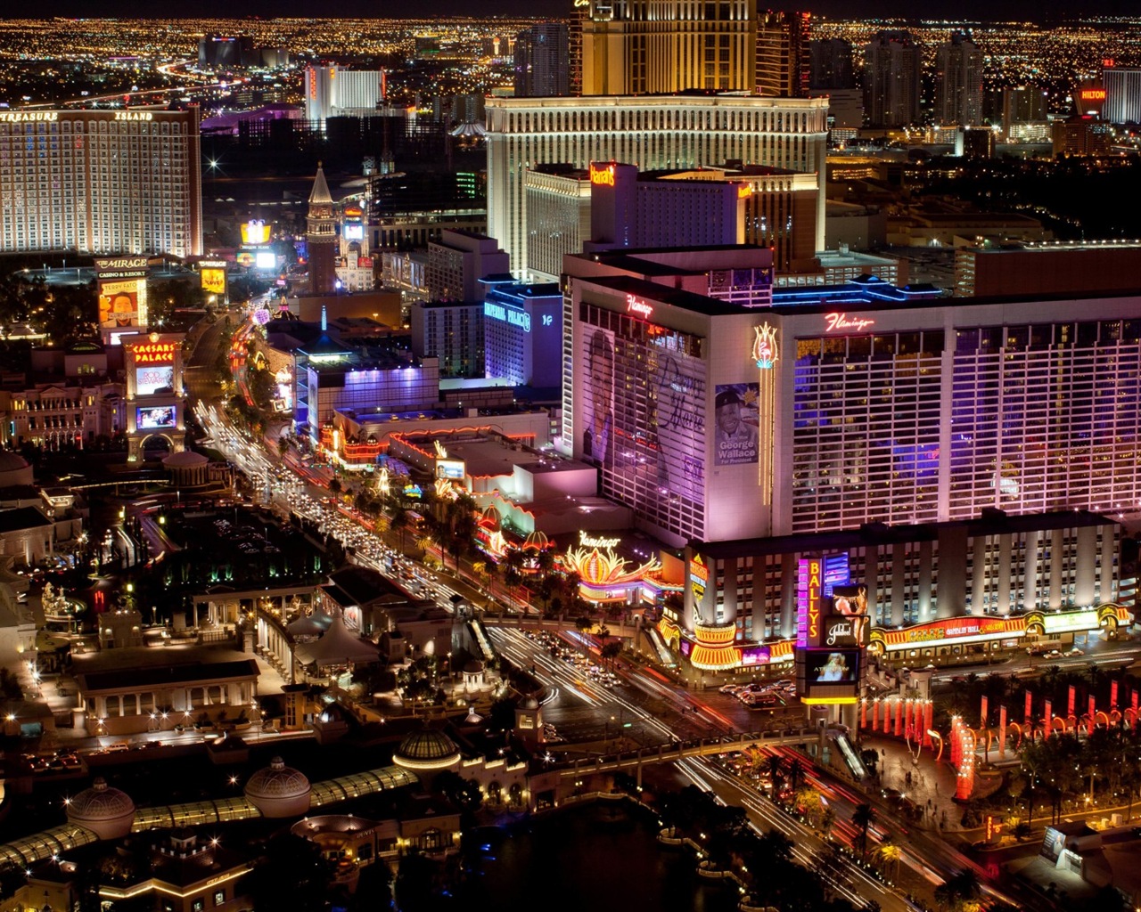 Krásný večer v Las Vegas HD tapety #15 - 1280x1024