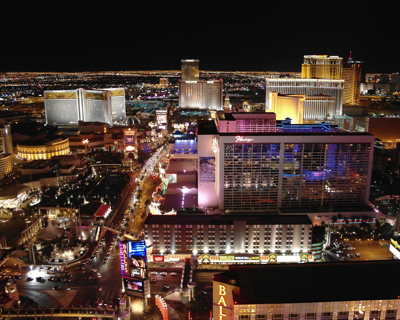 Hermosa noche en fondos de pantalla de alta definición de Las Vegas #19 - 1280x1024
