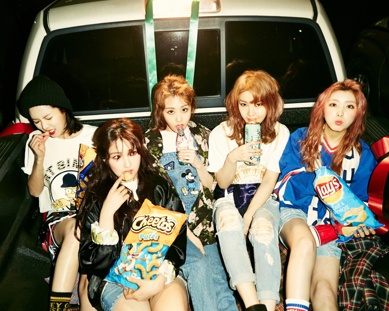 4Minute Korean hudební krásné dívky kombinace HD tapety na plochu #7 - 1280x1024