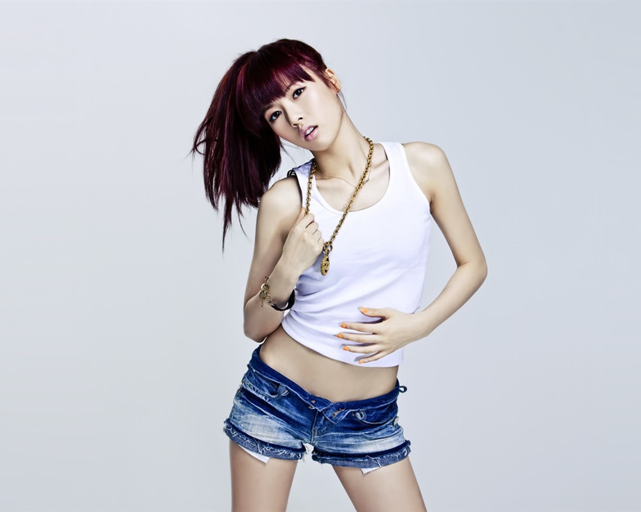 4Minute Korean hudební krásné dívky kombinace HD tapety na plochu #11 - 1280x1024