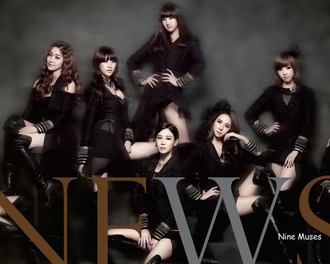 Nine Muses 韩国女子音乐组合 高清壁纸1 - 1280x1024