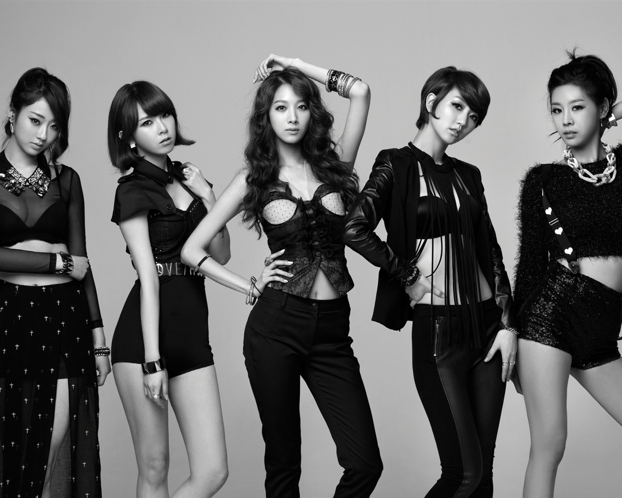Корейский группа девушка Девять муз HD обои #4 - 1280x1024