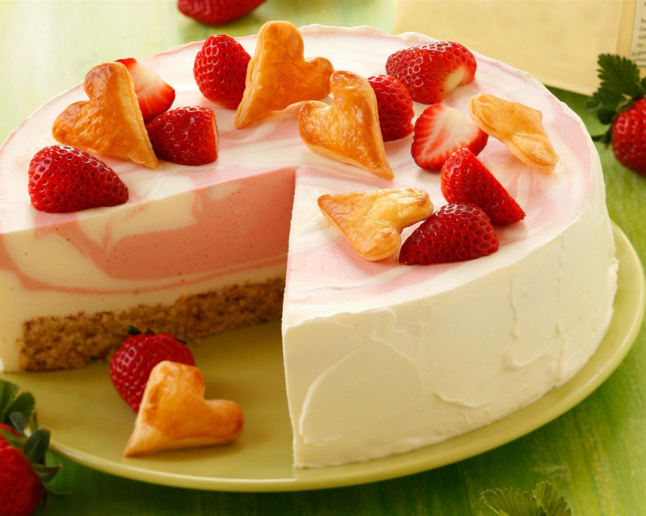 Delicious strawberry cake HD wallpapers #3 - 1280x1024