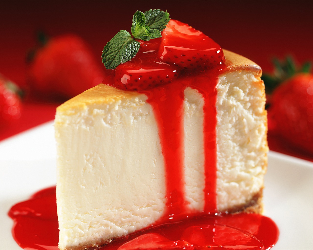 Délicieux gâteau fraises fonds d'écran HD #8 - 1280x1024