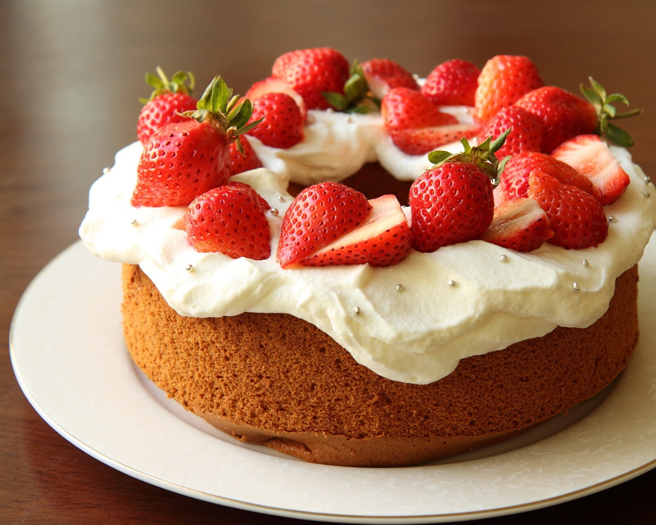 Delicious strawberry cake HD wallpapers #15 - 1280x1024