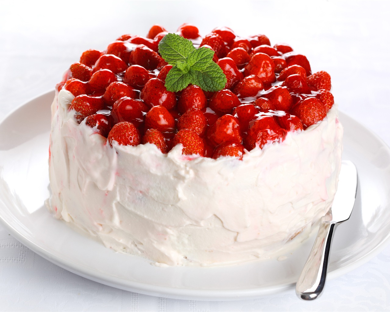 Délicieux gâteau fraises fonds d'écran HD #20 - 1280x1024