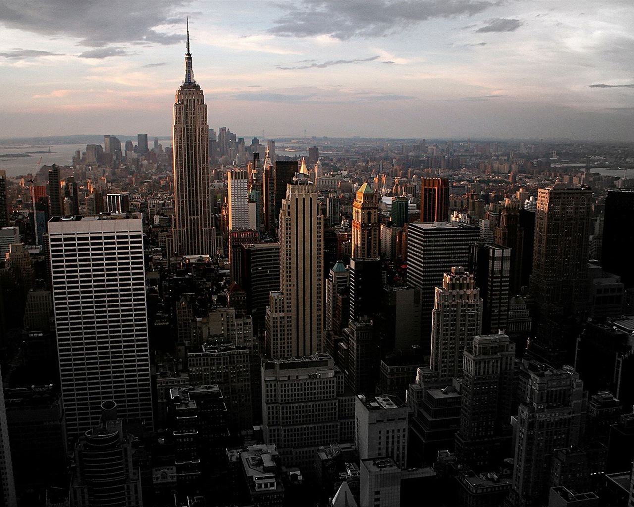 Empire State Building v New Yorku, město noci HD tapety na plochu #8 - 1280x1024