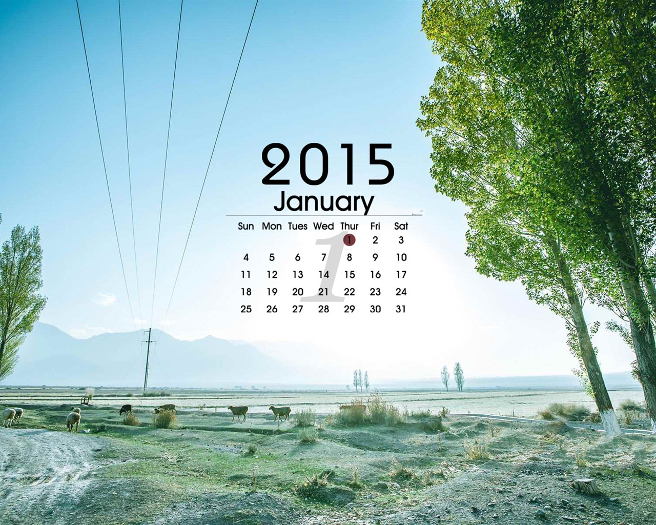 January 2015 calendar wallpaper (1) #13 - 1280x1024