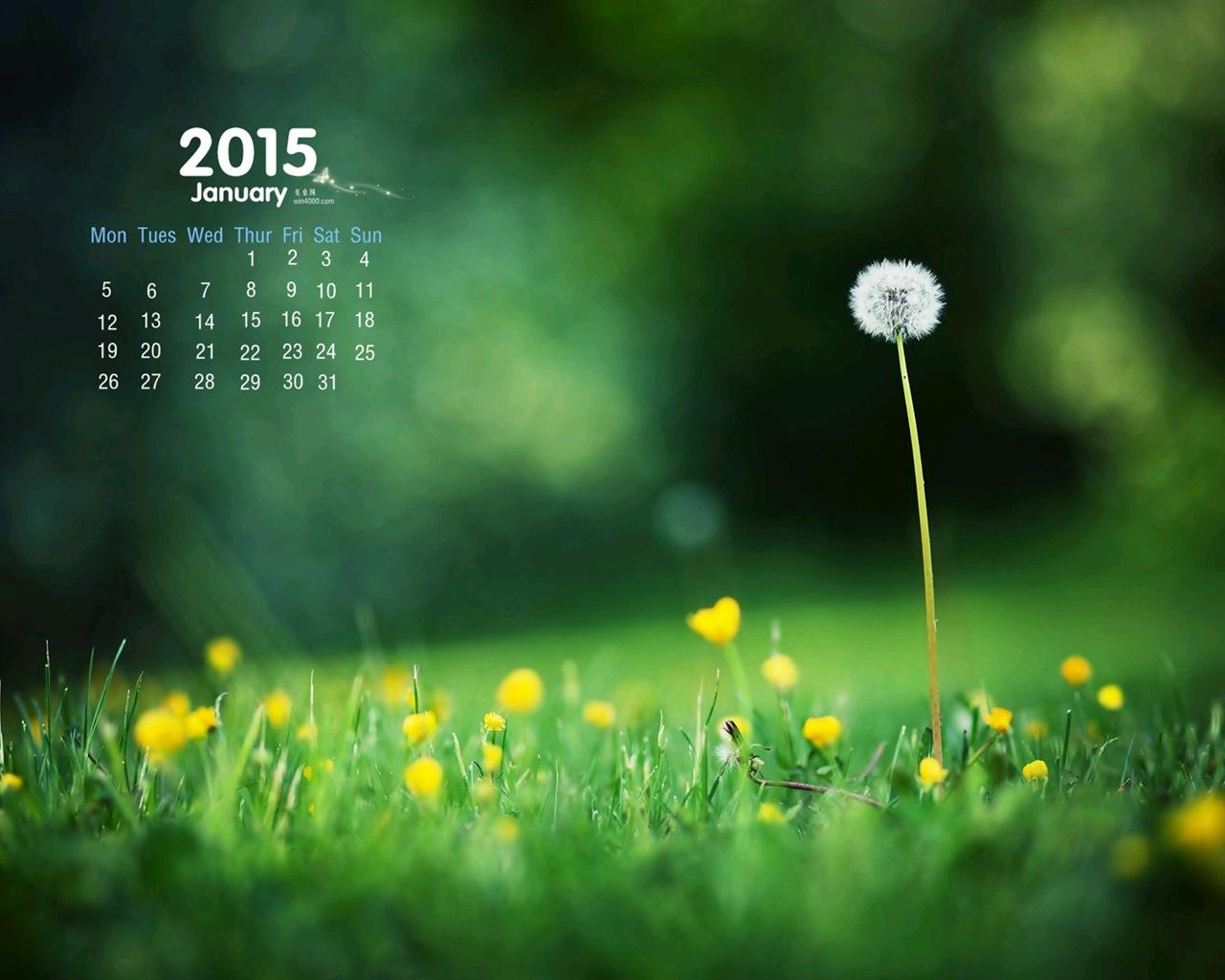 01 2015 fondos de escritorio calendario (1) #15 - 1280x1024