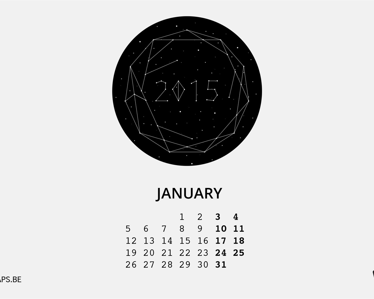 Januar 2015 Kalender Wallpaper (2) #3 - 1280x1024