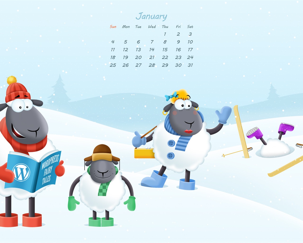 Januar 2015 Kalender Wallpaper (2) #9 - 1280x1024