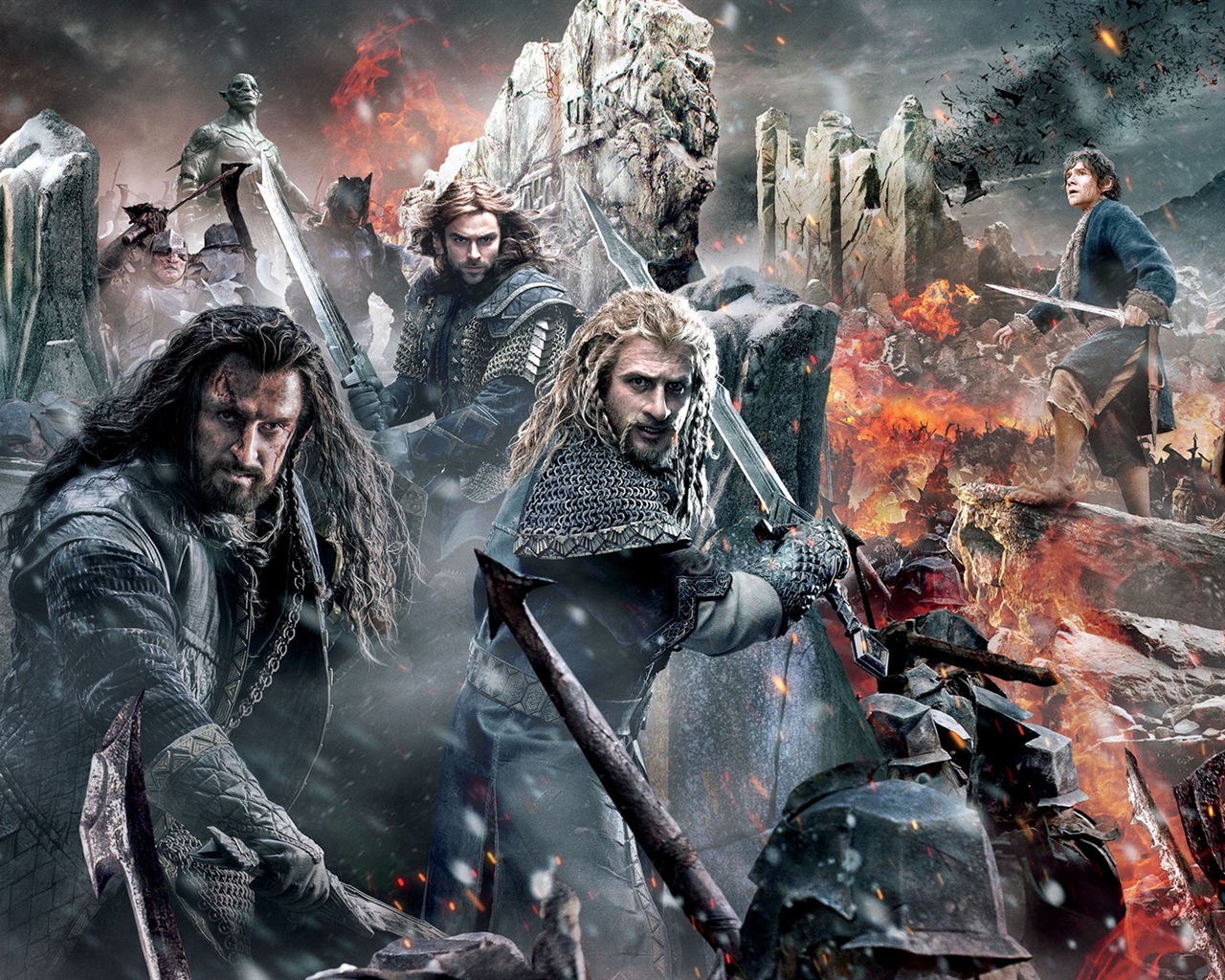 El Hobbit: La Batalla de los Cinco Ejércitos, fondos de pantalla de películas de alta definición #1 - 1280x1024