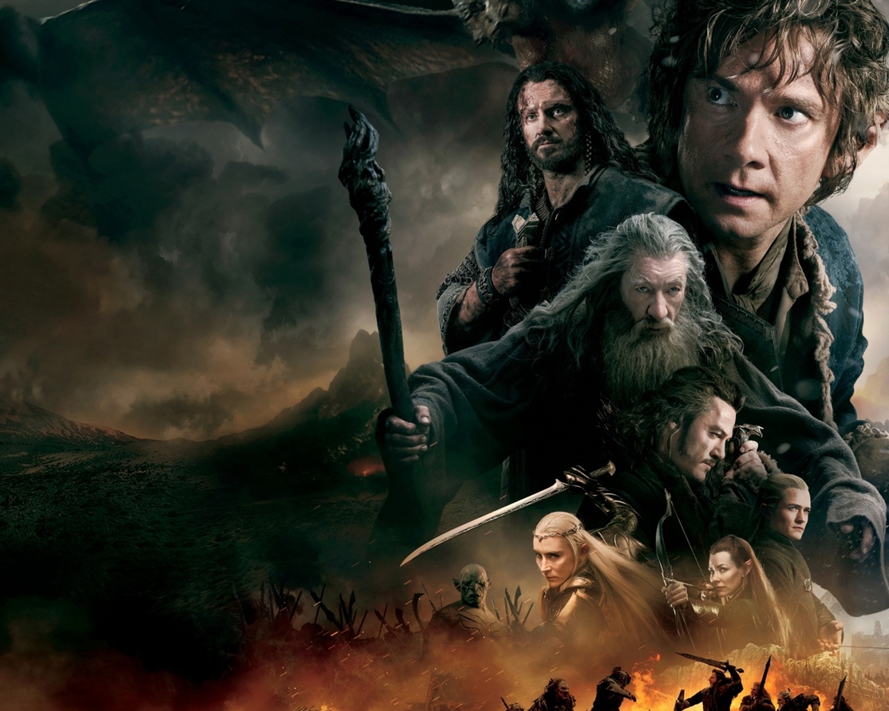 El Hobbit: La Batalla de los Cinco Ejércitos, fondos de pantalla de películas de alta definición #10 - 1280x1024