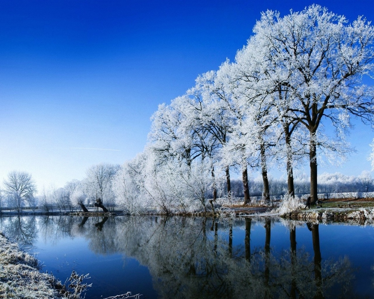 Neige d'hiver fonds d'écran HD magnifique de paysages #1 - 1280x1024