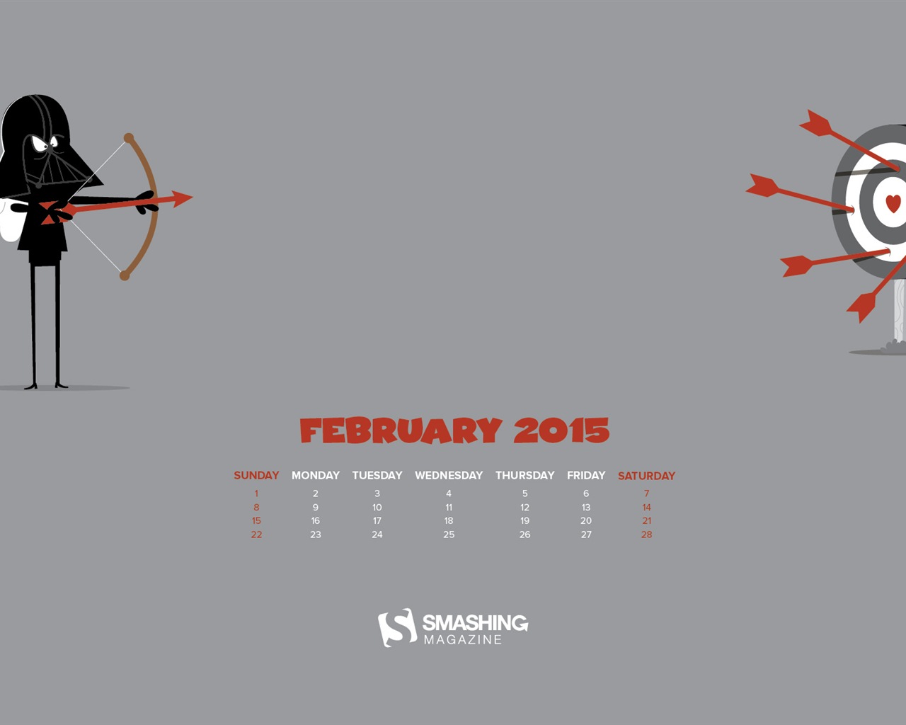 February 2015 Calendar wallpaper (2) #13 - 1280x1024