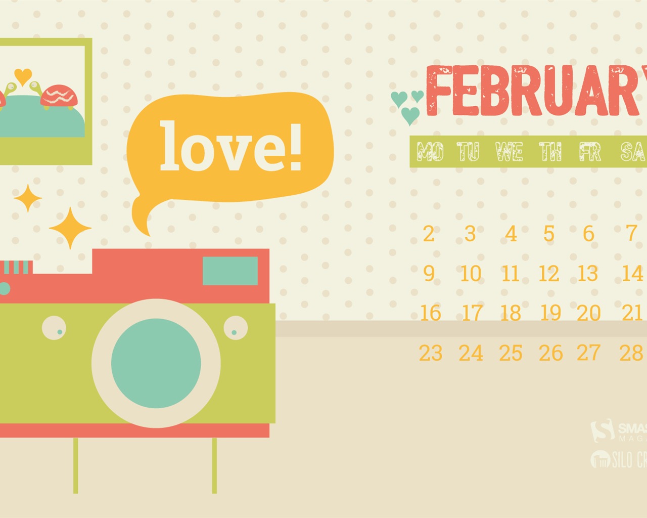 February 2015 Calendar wallpaper (2) #15 - 1280x1024