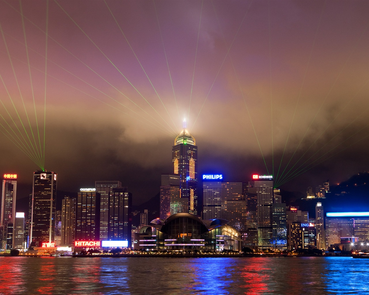 홍콩의 도시 풍경 아름다운 HD 배경 화면 #10 - 1280x1024