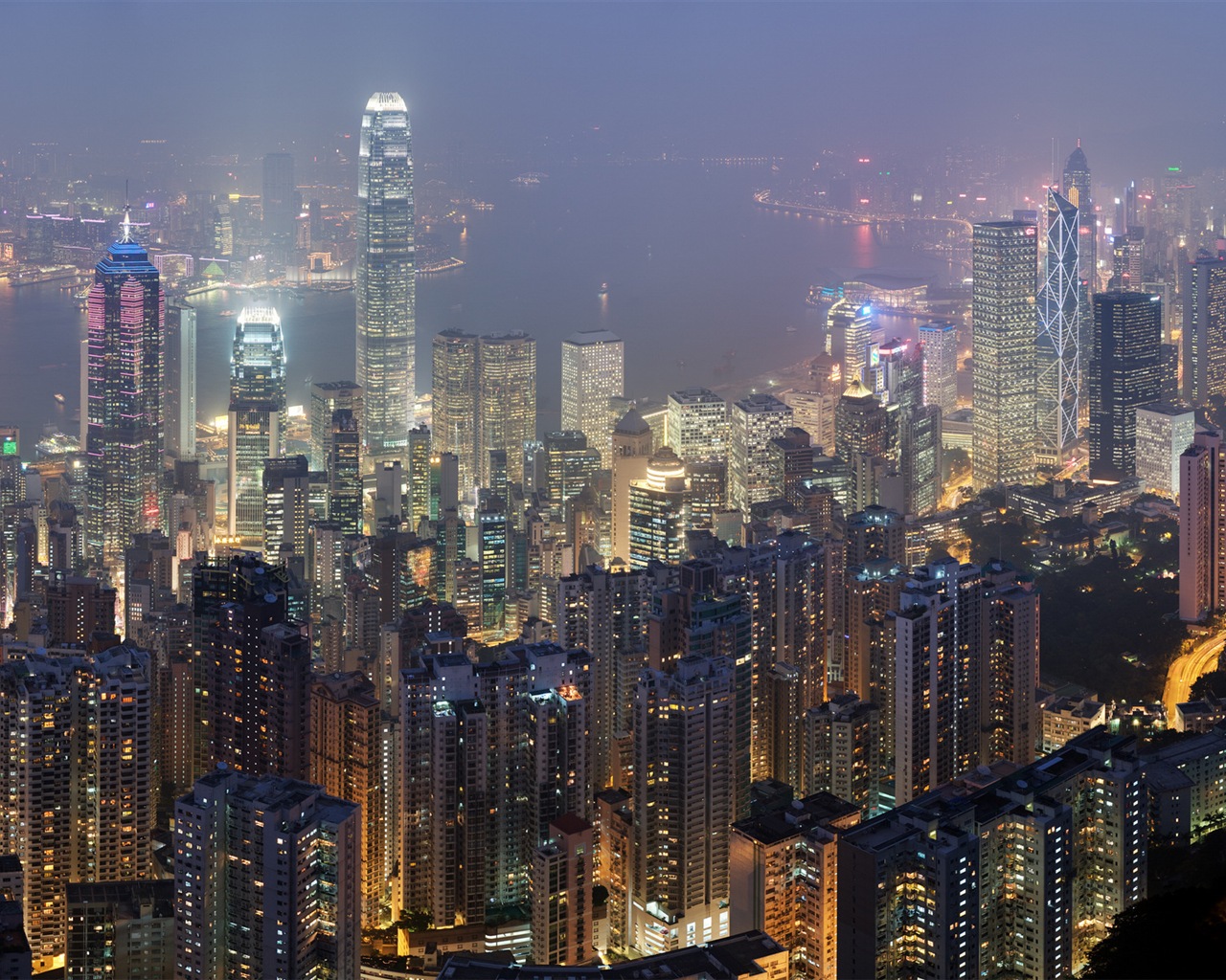 홍콩의 도시 풍경 아름다운 HD 배경 화면 #12 - 1280x1024