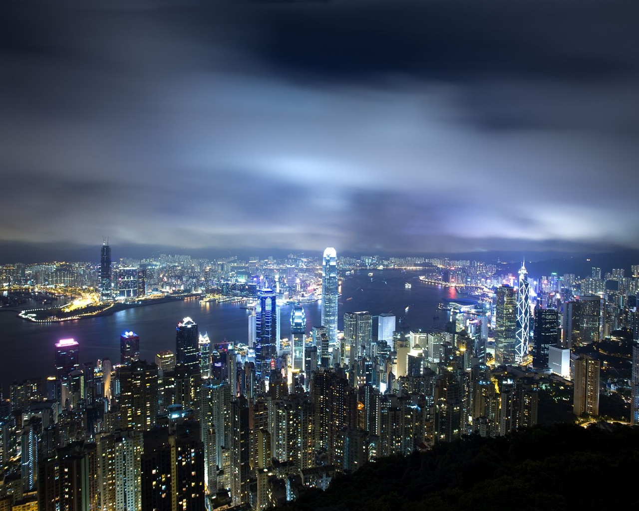 홍콩의 도시 풍경 아름다운 HD 배경 화면 #16 - 1280x1024