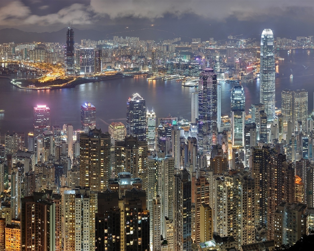 Paisaje urbano fondos de pantalla HD hermosas de Hong Kong #18 - 1280x1024