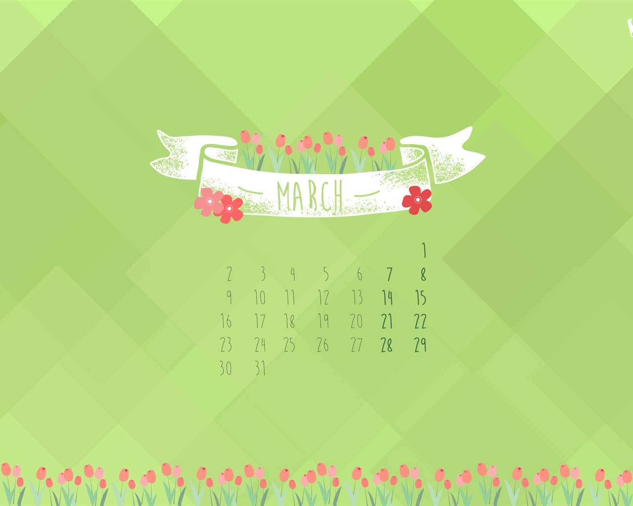 Март 2015 Календарь обои (2) #2 - 1280x1024