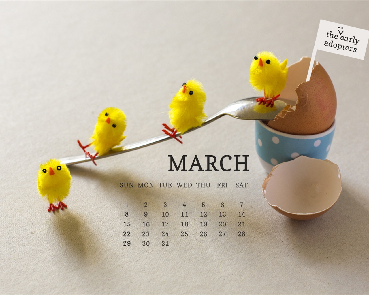 Март 2015 Календарь обои (2) #5 - 1280x1024