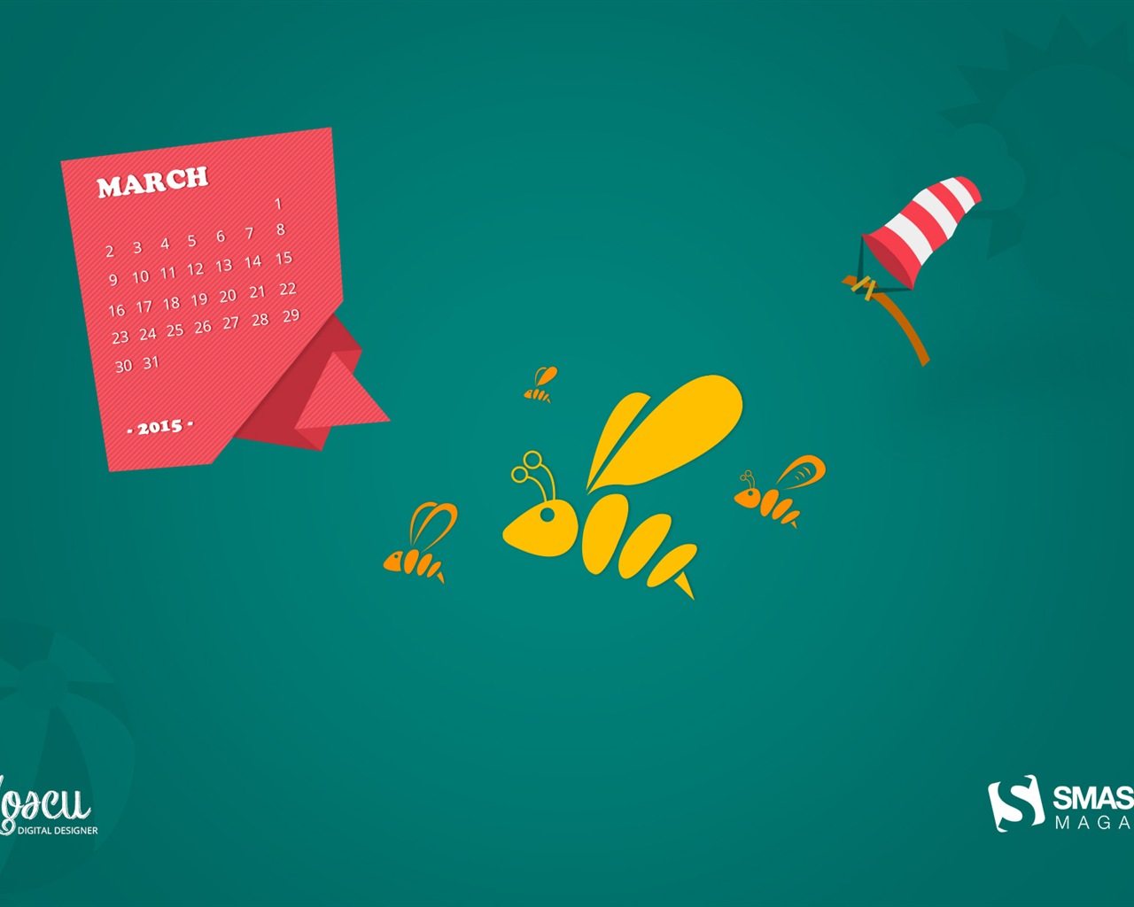Март 2015 Календарь обои (2) #14 - 1280x1024